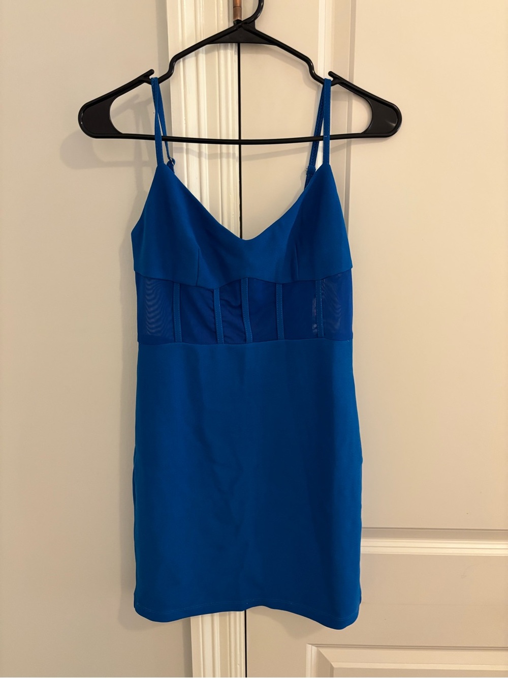 Hello Molly Cobalt Blue Spaghetti Strap Mini Dress